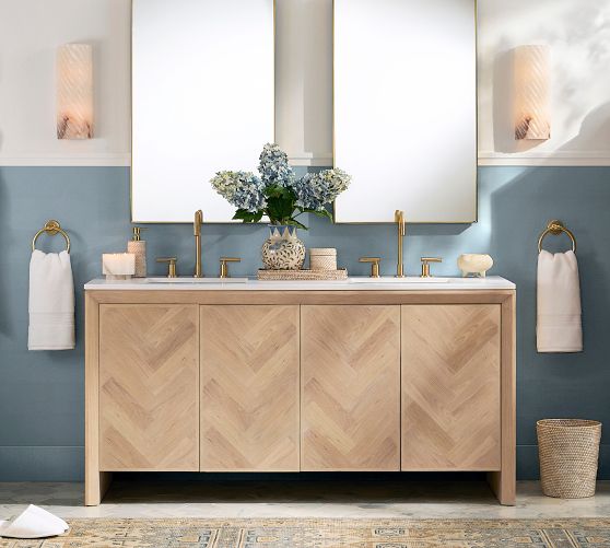 Blair Herringbone 64" Double Sink Vanity