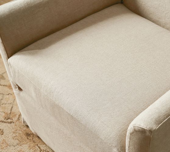 Belen Slipcovered Swivel Chair 3